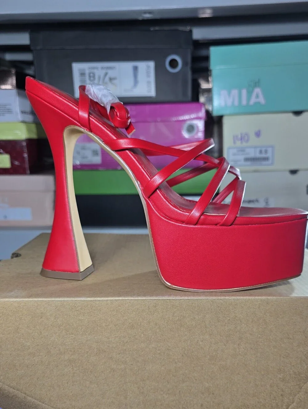 Liliana “CHAI” Red Platform Heels – Women’s Size 8 – New in Box